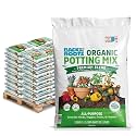 Back to the Roots 100% Organic Potting Mix (60 Cubic ft Bulk Value) | Premium Blend | Made in the USA