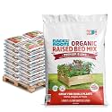 Back to the Roots 100% Organic Raised Bed Soil, Fills 8' x 4' Garden Bed, 60 cu ft, Made in USA, Peat-Free