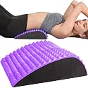 Back Stretcher Pillow – Pain Relief for Lower Back, Lumbar Support, Posture Correction, Sciatica Aid, Orthopedic Design, Easy to Use at Home, Office, or Anywhere, Orthopedist Recommended (Purple)
