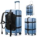 Heavy-Duty Backpack Carrying Straps System for 22-30 Inch Suitcase Luggage Hardcase for Adventure Travel Cobble Stone Streets Stair - L