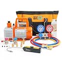 BACOENG 4 CFM 1/3HP AC Vacuum Pump and Gauge Set for R134a R410a R12 R22