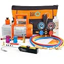 BACOENG R1234yf AC Vacuum Pump and Gauge Set, 4 CFM HVAC Vacuum Pump with Leak Detector for R1234yf Refrigerant, with Can Tap and Quick Couplers