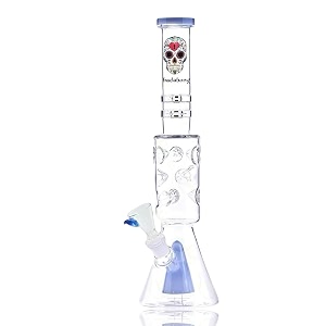 12 inch exclusive blue alien ufo matrix percolator glass bong scientifically engineered