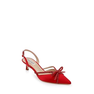 Badgley Mischka Womens Angelina Slingback Kitten Heels