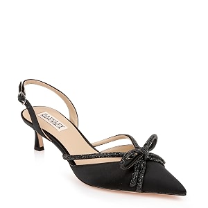 Badgley Mischka Womens Angelina Slingback Kitten Heels