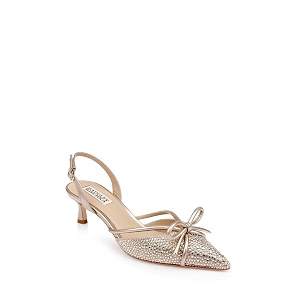 Badgley Mischka Womens Angelina Slingback Kitten Heels