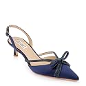 Badgley Mischka Women39s Angelina Slingback Kitten Heels