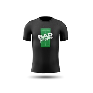 active wear sports t shirts  dry fit  unisex  soft amp stretchable fabric badminton t shirt blacksize l