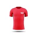 Active Wear Sports T Shirts | Dry Fit | Unisex | Soft &amp; Stretchable Fabric Badminton T Shirt (Red/Size M)
