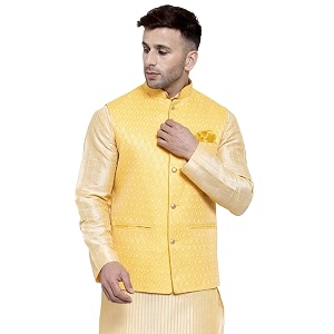 badoliya amp sons men39s brocade zari nehru jacketwaist coat