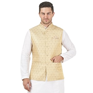 badoliya amp sons men39s brocade zari nehru jacketwaist coat