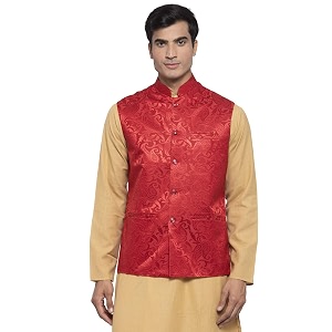 badoliya amp sons men39s brocade zari nehru jacketwaist coat