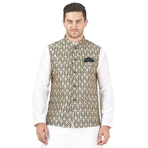 badoliya amp sons men39s brocade zari nehru jacketwaist coat