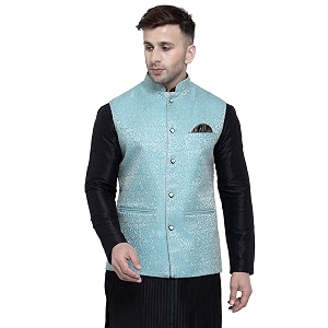 badoliya amp sons men39s brocade zari nehru jacketwaist coat