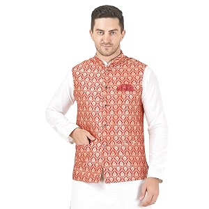 badoliya amp sons men39s brocade zari nehru jacketwaist coat