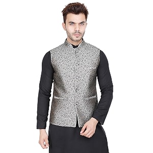 badoliya amp sons men39s brocade zari nehru jacketwaist coat