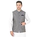 Badoliya &amp; Sons Men's Brocade Zari Nehru Jacket/Waist Coat