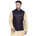 Badoliya &amp; Sons Men's Brocade Zari Nehru Jacket/Waist Coat