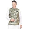 Badoliya &amp; Sons Men's Brocade Zari Nehru Jacket/Waist Coat