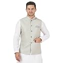 Badoliya &amp; Sons Men's Brocade Zari Nehru Jacket/Waist Coat