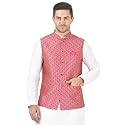 Badoliya &amp; Sons Men's Brocade Zari Nehru Jacket/Waist Coat