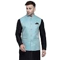 Badoliya &amp; Sons Men's Brocade Zari Nehru Jacket/Waist Coat