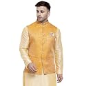 Badoliya &amp; Sons Men's Brocade Zari Nehru Jacket/Waist Coat