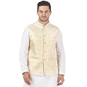 Badoliya &amp; Sons Men's Brocade Zari Nehru Jacket/Waist Coat