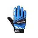BADOWL Polyester Biker Hand Gloves for Riding Bikes/Motorcycles/Cycles/Sports Gloves - Non-Slip, Breathable, Full-Finger Protection (Blue)
