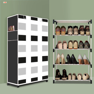 bae 4 tier foldable shoe rack  space saver universal for entry bedroom  balcony plastic shoe stand