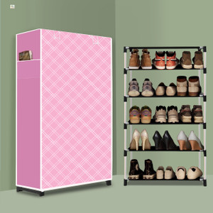 bae 5 tier foldable shoe rack  space saver universal for entry bedroom  balcony plastic shoe stand stars pattern modern printa5 5 shelves diydo-it-yourself