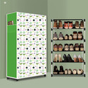 BAE 5 Tier Foldable Shoe Rack – Space Saver, Universal for Entry, Bedroom & Balcony Plastic Shoe Stand (Butterfly Modern Print(A5), 5 Shelves, DIY(Do-It-Yourself))