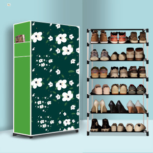 bae 6 tier foldable shoe rack  space saver universal for entry bedroom  balcony plastic shoe stand