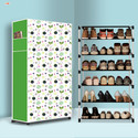 BAE 6 Tier Foldable Shoe Rack – Space Saver, Universal for Entry, Bedroom & Balcony Plastic Shoe Stand (Butterfly Modern Printed(A6), 6 Shelves, DIY(Do-It-Yourself))