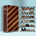 BAE 6 Tier Foldable Shoe Rack – Space Saver, Universal for Entry, Bedroom & Balcony Plastic Shoe Stand (Wall Panel Modern Printed(A6), 6 Shelves, DIY(Do-It-Yourself))