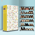 BAE 6 Tier Foldable Shoe Rack – Space Saver, Universal for Entry, Bedroom & Balcony Plastic Shoe Stand (Warm Flower Modern Printed(A6), 6 Shelves, DIY(Do-It-Yourself))
