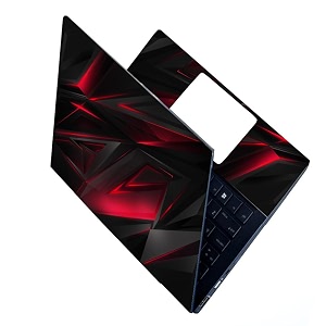 full laptop skin stickers hd quality sticker for laptops upto 15634 dustproofwaterproofscratchproofreusable - be red stroke fl1