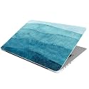 Full Laptop Skin Stickers HD Quality Sticker for Laptops Upto 15.6" (Dustproof|Waterproof|Scratchproof|Reusable) - BE BL Wave FL
