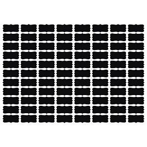 pack of 88 vinyl mason jar stickers 25in  125in for glass bottles amp any kitchen storage container  waterproof  residue free  reusable  black  mjs wave