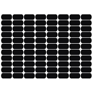 pack of 88 vinyl mason jar stickers 25in  125in for glass bottles amp any kitchen storage container  waterproof  residue free  reusable  black  mjs rectangular curve