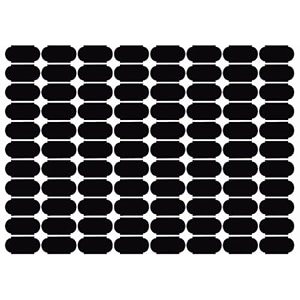 pack of 88 vinyl mason jar stickers 25in  125in for glass bottles amp any kitchen storage container  waterproof  residue free  reusable  black  mjs oval amp rectangle