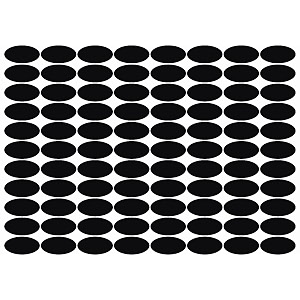 pack of 88 vinyl mason jar stickers 25in  125in for glass bottles amp any kitchen storage container  waterproof  residue free  reusable  black  mjs oval