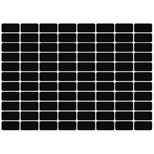 pack of 88 vinyl mason jar stickers 25in  125in for glass bottles amp any kitchen storage container  waterproof  residue free  reusable  black  mjs rectangle