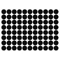 Pack of 88 Vinyl Mason Jar Stickers (2.5in * 1.25in) for Glass Bottles &amp; Any Kitchen Storage Container | Waterproof | Residue Free | Reusable | Black | MJS Flower