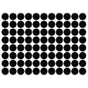Pack of 88 Vinyl Mason Jar Stickers (2.5in * 1.25in) for Glass Bottles &amp; Any Kitchen Storage Container | Waterproof | Residue Free | Reusable | Black | JS Round