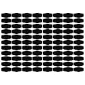Pack of 88 Vinyl Mason Jar Stickers (2.5in * 1.25in) for Glass Bottles &amp; Any Kitchen Storage Container | Waterproof | Residue Free | Reusable | Black | MJS Mix Shape