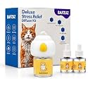 BAFZUZ™ Cat Calming Diffuser - Pheromone Diffuser for Cats | Stops Peeing, Spraying, Scratching, Hiding & Aggression | Anxiety & Stress Relief | 1 Diffuser + 2 Refills, 60-Day Supply