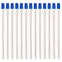 Bag of 100 Dental Disposable Saliva Ejectors Dental Suction Tips, Saliva Aspirator Tube & Evacuation Suction Tips, Clear Body with White/Blue Tips (Blue)
