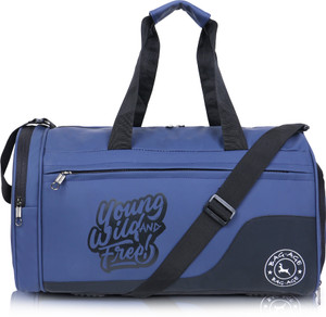 bag-age 25 l gym duffel bag - bg-7802 water resistant gym bag for men  women with shoe compartment - blue
