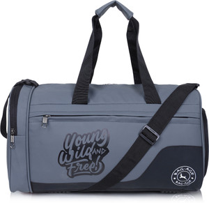 bag-age 25 l gym duffel bag - bg-7802 water resistant gym bag for men  women with shoe compartment - grey